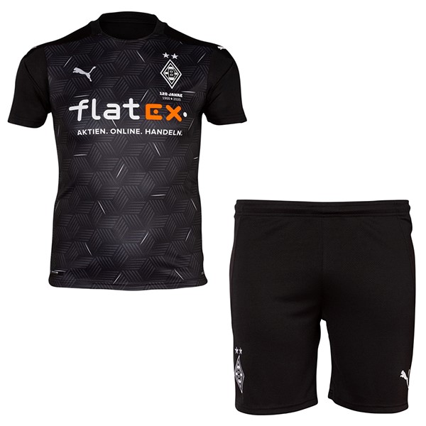 Camiseta Borussia Mönchengladbach Replica Segunda Ropa Niños 2020/21 Negro